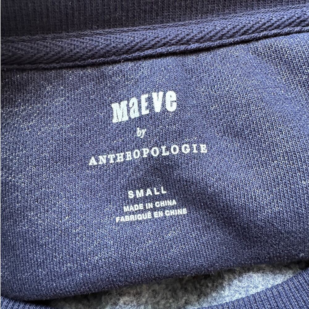 Maeve Navy Blue Visage Graphic Long Sleeve Sweatshirt S - Picture 8 of 15